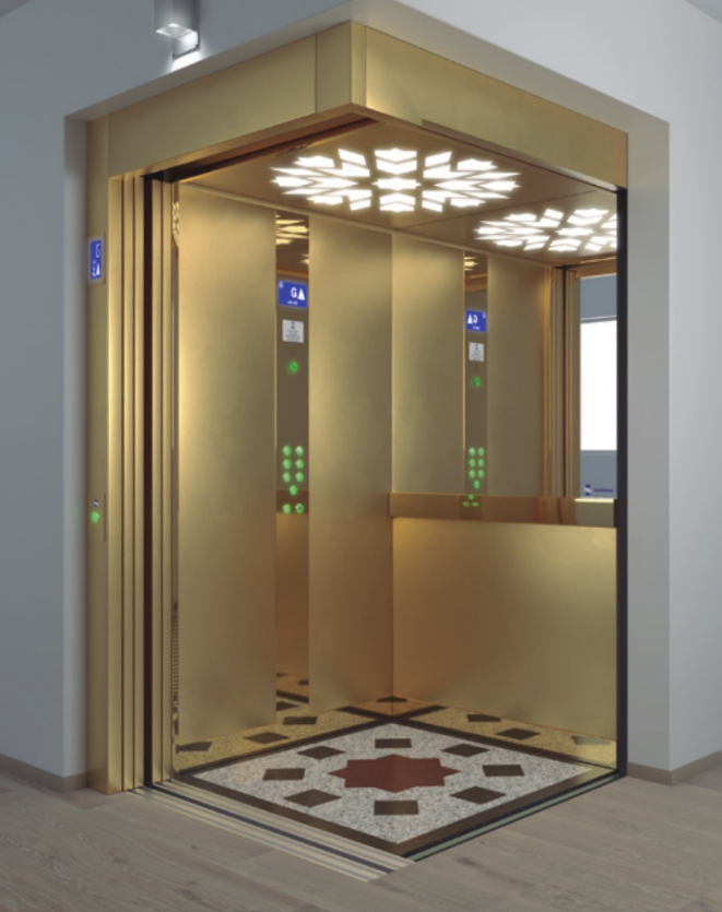 Gold Luxury SUMASA Lift Cabin